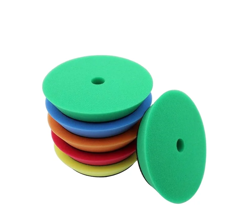PEXT 5/6/7 inch DA  Foam Buffing Pads Bevel Edge Wax Sponge Automotive Buffer Polishing Pad