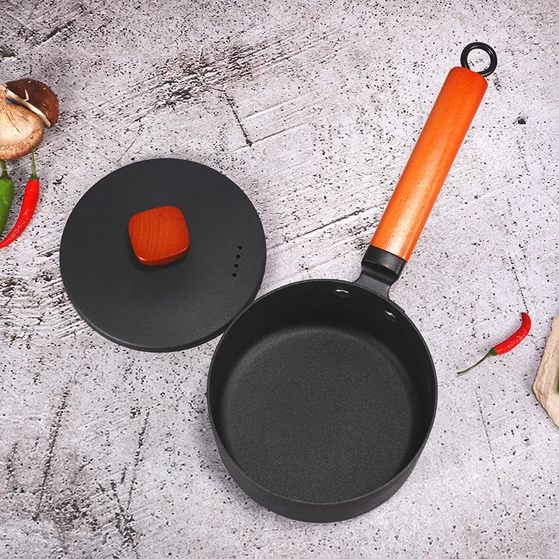 
Cast Iron non stick cookware sets kitchenware with soup pot milk pot frying pan and wok pan 