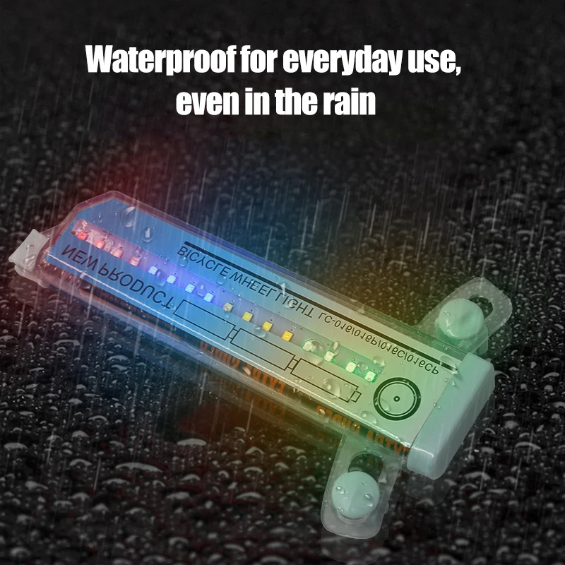 Bicycle Motorcycle 32 LED Flash Spoke Light Outdoor Cycling Wheel Tire 32 Different Patterns Plastic Material Battery Power