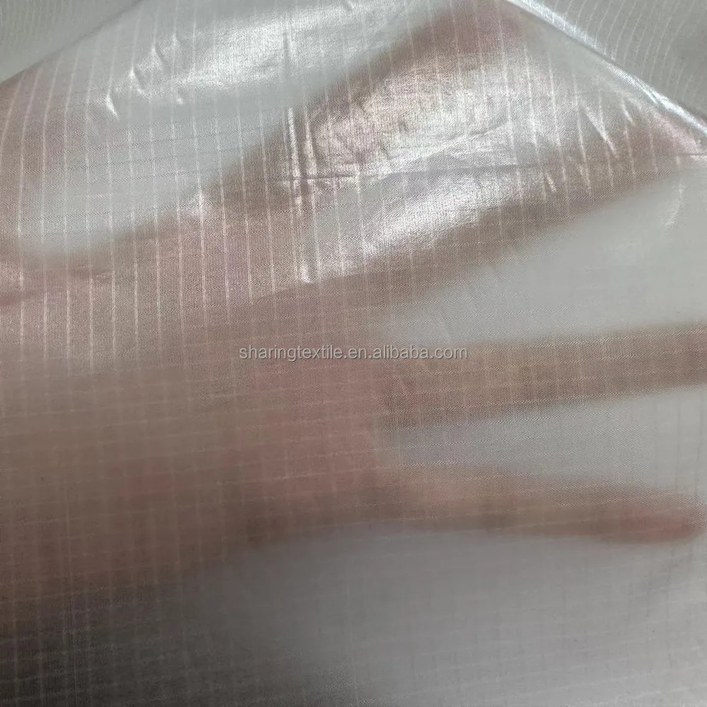 30D/40D Ultralight Melt TPU Coated Ripstop Nylon Taffeta Fabric For Inflatable Mattress Raft Fabric