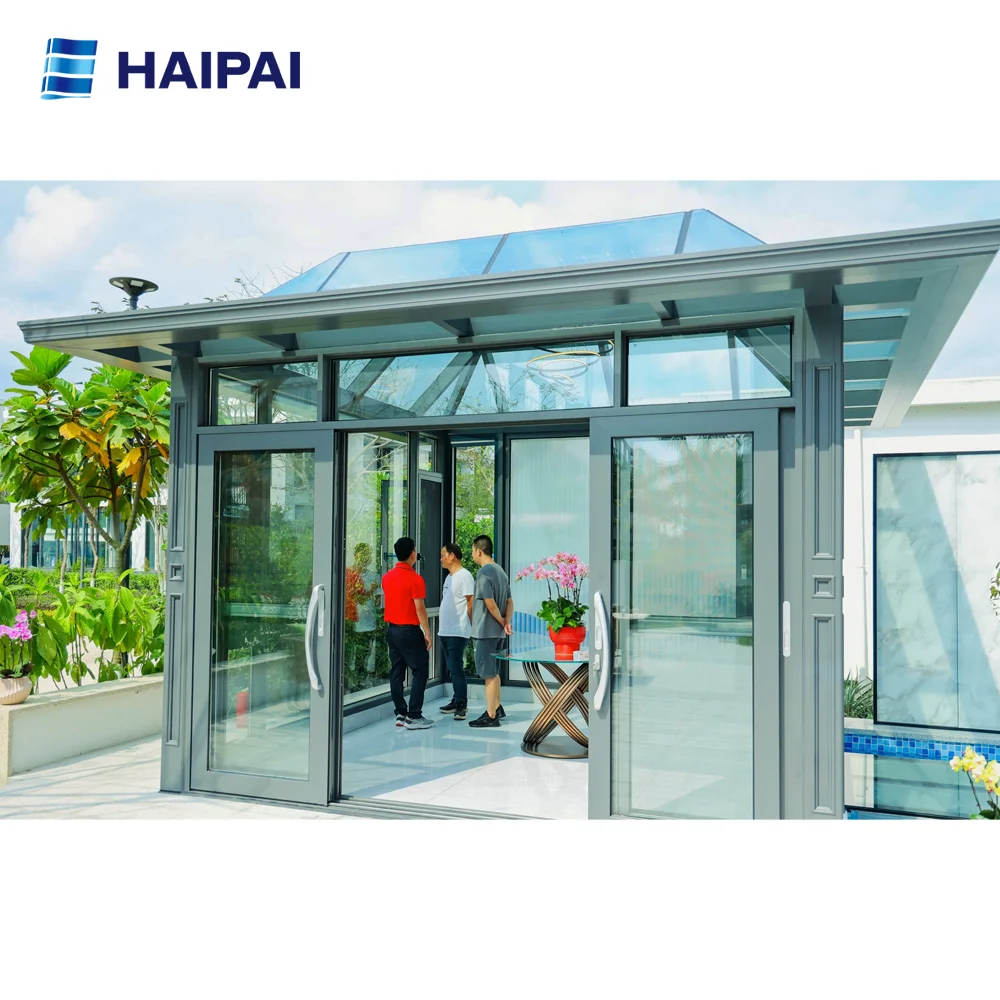 Top-Ranked Customized Solarium Conservatory Flat Glass Houses Tempered Glass Villa Garden Room Guaranteed Aluminum Alloy Glass