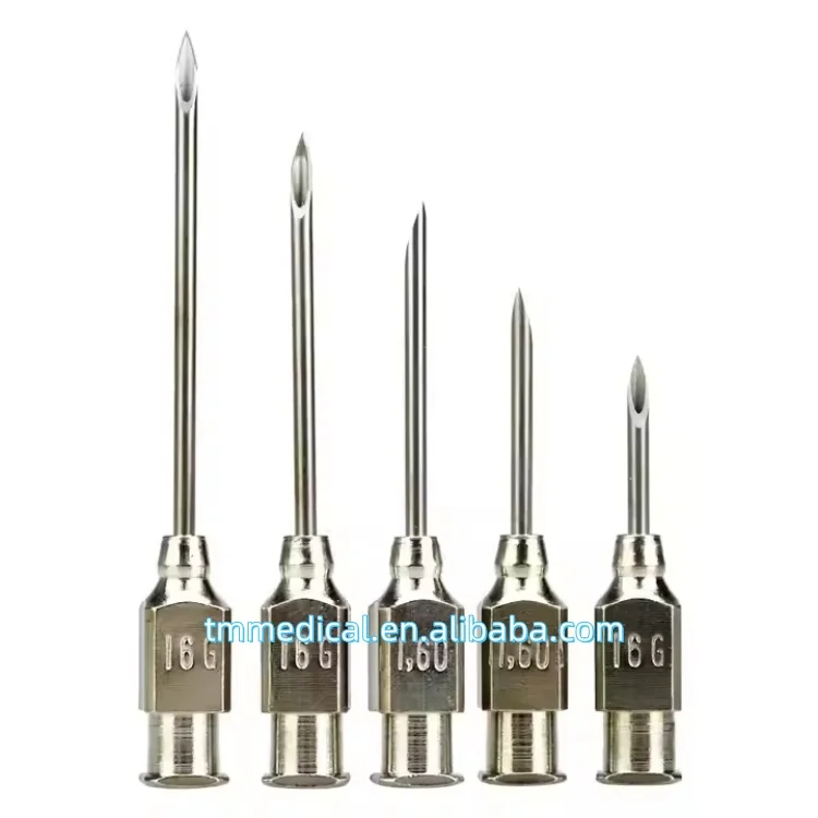 Reusable Hypodermic Treatment Needle For Veterinary Use (18G 3/4Inch Length)