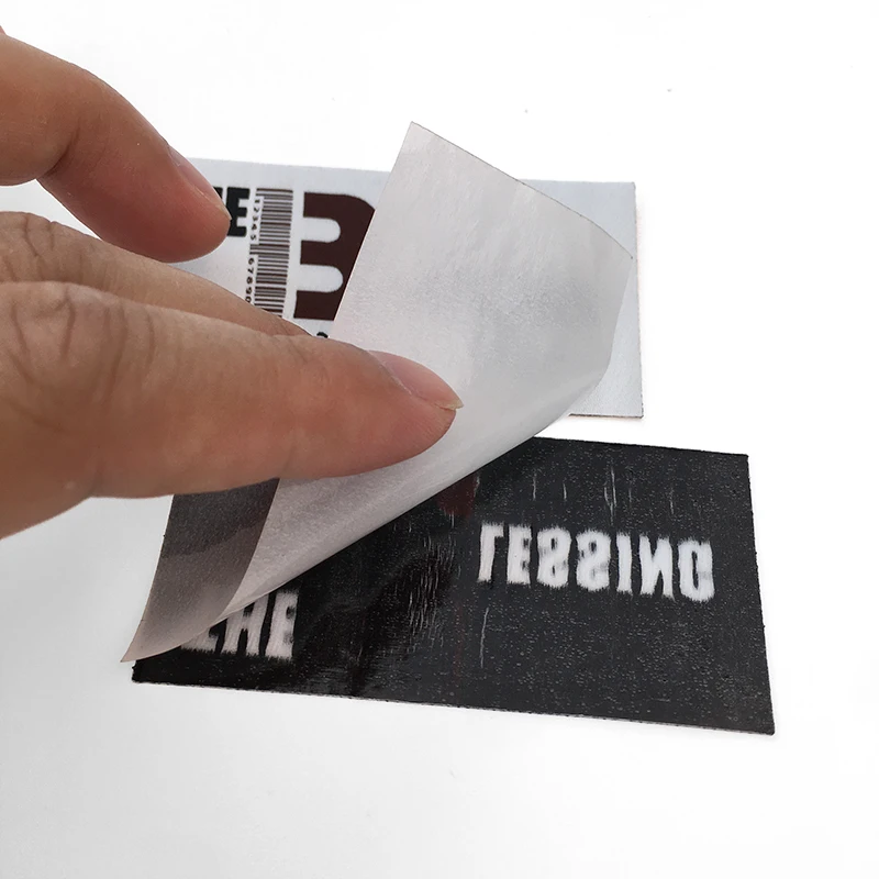 High Density Iron On Adhesive Backing Heat Press Clothing Shirt Fabric Woven Labels Neck Tags Necktags