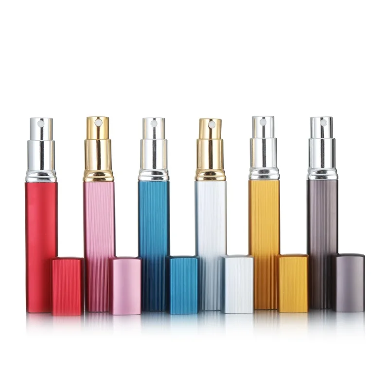 Multiple colors are available 12ml Perfume Sub-bottling Aluminum Shell Perfume Bottle Cosmetic Sub-bottling Press Spray Bottle