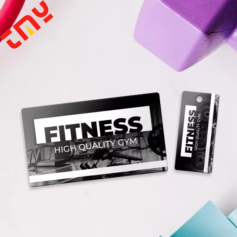 Custom Cut Loyalty Pvc Plastic Combo Card Creative Design And Printing Business Cards With Key Tag
