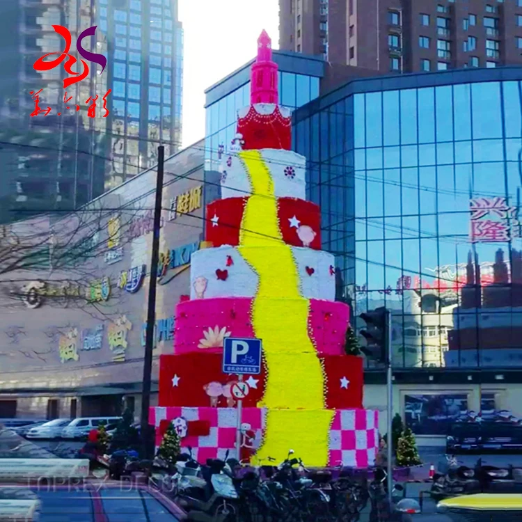 Custom commercial 5m 6m 7m 10m 15m 20m 25m 30m 40m 50m  large outdoor giant Christmas tree with light for shopping mall hotel