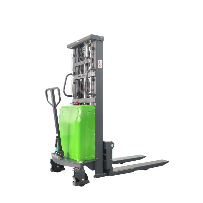 YOYONLIFT Hot Sale Lithium Battery Semi Electric Hydraulic Walkie high Lift Pallet Stacker Fork Lift  reach Truck 1.5 Ton