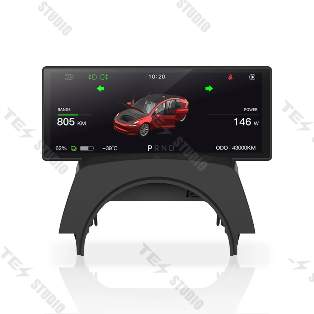 6.86 inch support OTA  Wireless Carplay Touch Instrument Cluster front HUD Display for Tesla Model 3 Highland With Front Camera