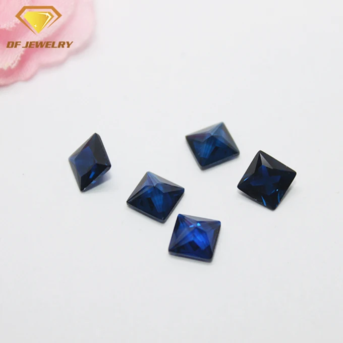 Synthetic Corundum Oval Shape 34# Blue Sapphire Stone