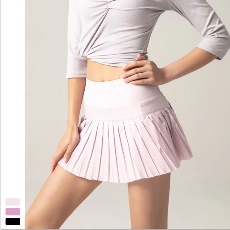 2021 Новое поступление Женская Базовая эластичная плиссированная Спортивная юбка для тенниса быстросохнущая Спортивная юбка для девушек для активного отдыха с внутренними шортами