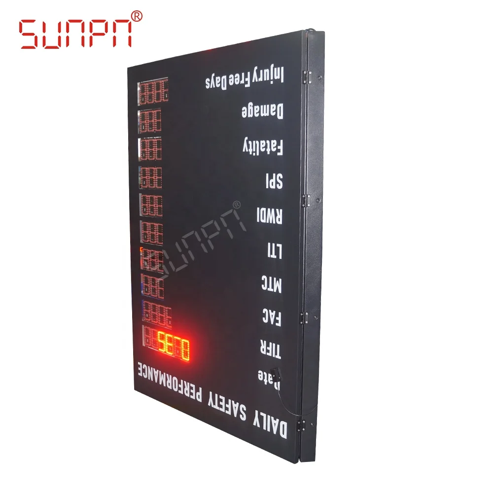 Custom Outdoor Led Safety Board with Safety Information Remote Control