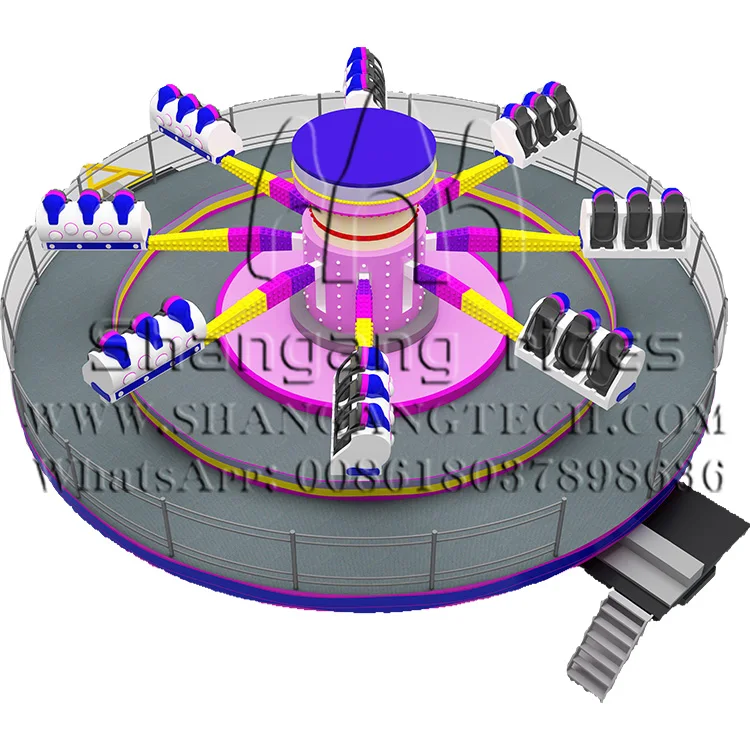 Super amusement rotating bounce saltamontes on trailer ride for fair play ground carnival
