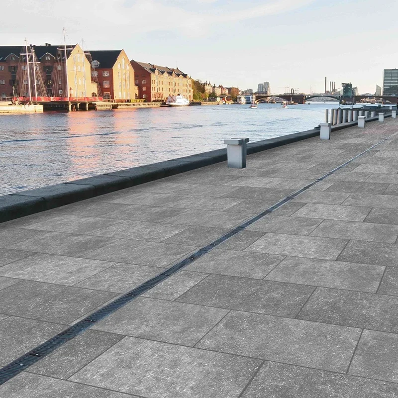 Non-Slip Rough 20Mm Thick Full Body 600X600 Exterior Wall Porcelain Garden Paving Tiles For Outdoor