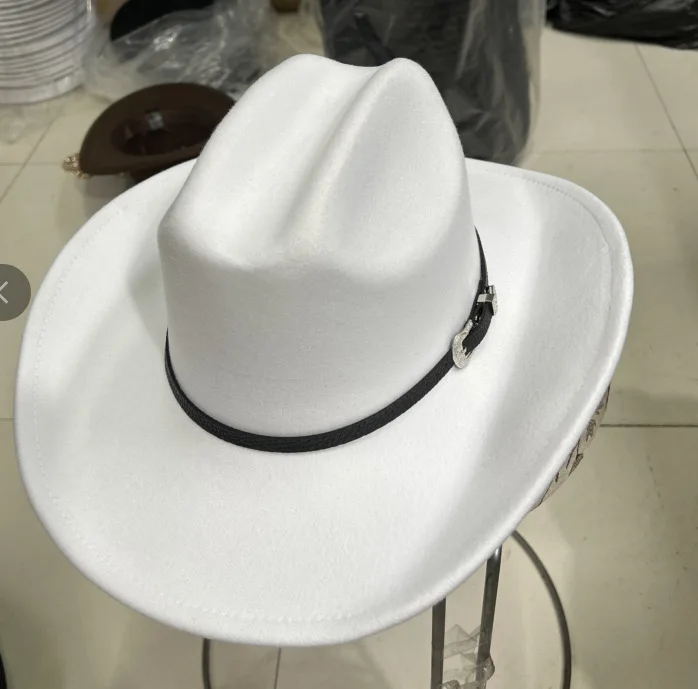 Wholesale New Style Western Cowboy Top Hat for Men Unisex Texas Black Hat for Adults for Party