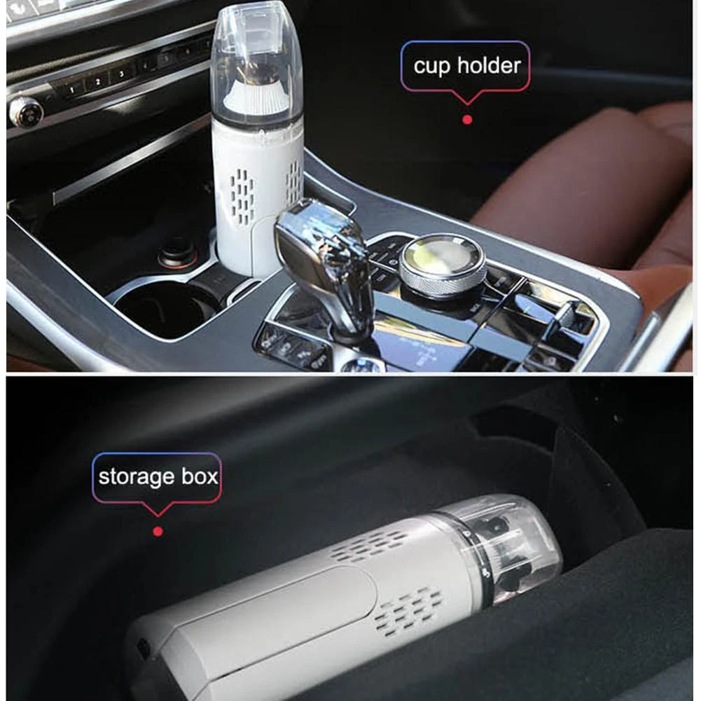 Car Industrial Vacuum Cleaner High Power 5K Large Suction Retractable Wireless Charging Dual Use Portable Vacuum Cleaner Auto