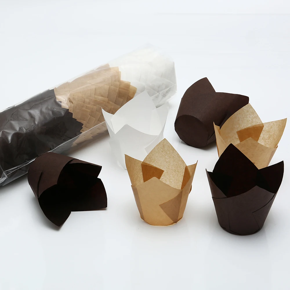 Bakest tulip muffin baking cups paper liners wrapper case cake paper baking cupcake