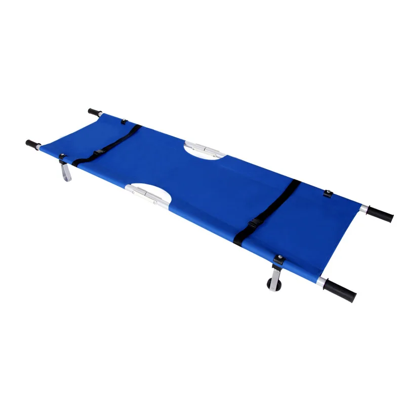 Stainless steel stretcher emergency rescue aluminum alloy folding stretcher iron pipe fire stretcher