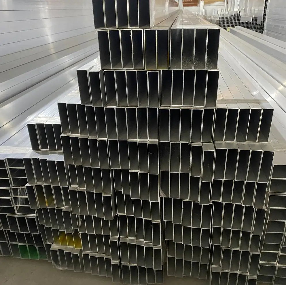 Anodizing hollow tube pipes aluminum 6063 6061 alloy profile fence outdoor furniture customized sizes