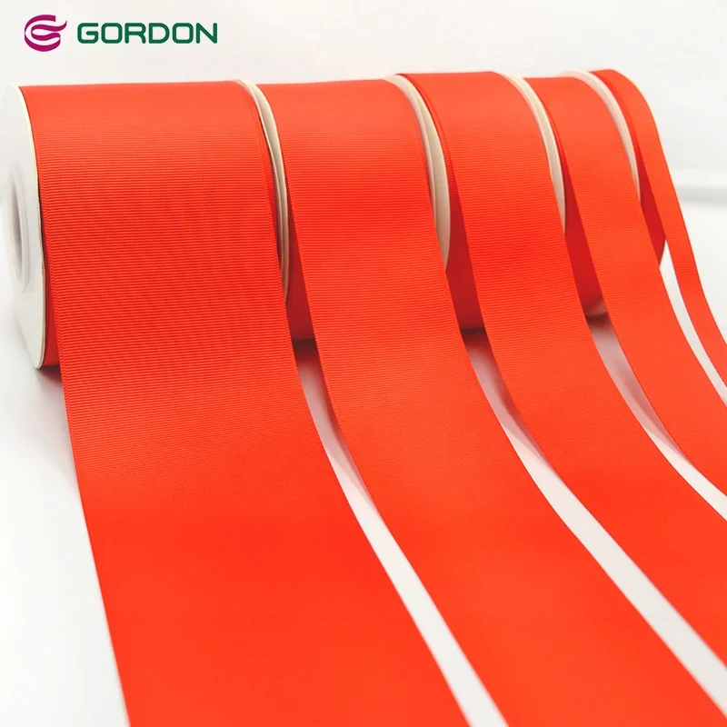 Gordon Ribbons Custom Satin Ribbon 1.5 inch  38mm Plain Wholesale Crafts Fabric Solid Grosgrain Ribbon for Bows Gifts Wrapping