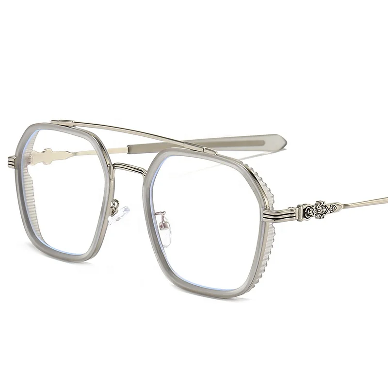 2022 New Stocks polygonal Women Wholesale Men Anti Blue Light Optical Frame Glasses Spectacle Eyeglasses Eyewear Frames 9734C