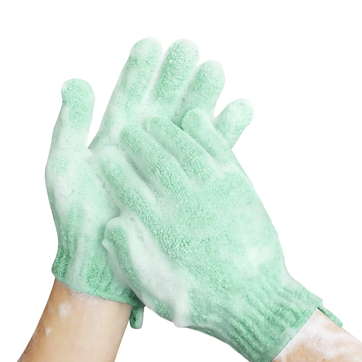 Custom Five Fingers Mitt Massage Dead Skin Remover Body Exfoliator Gloves Body Scrubber Shower Exfoliating Bath Gloves