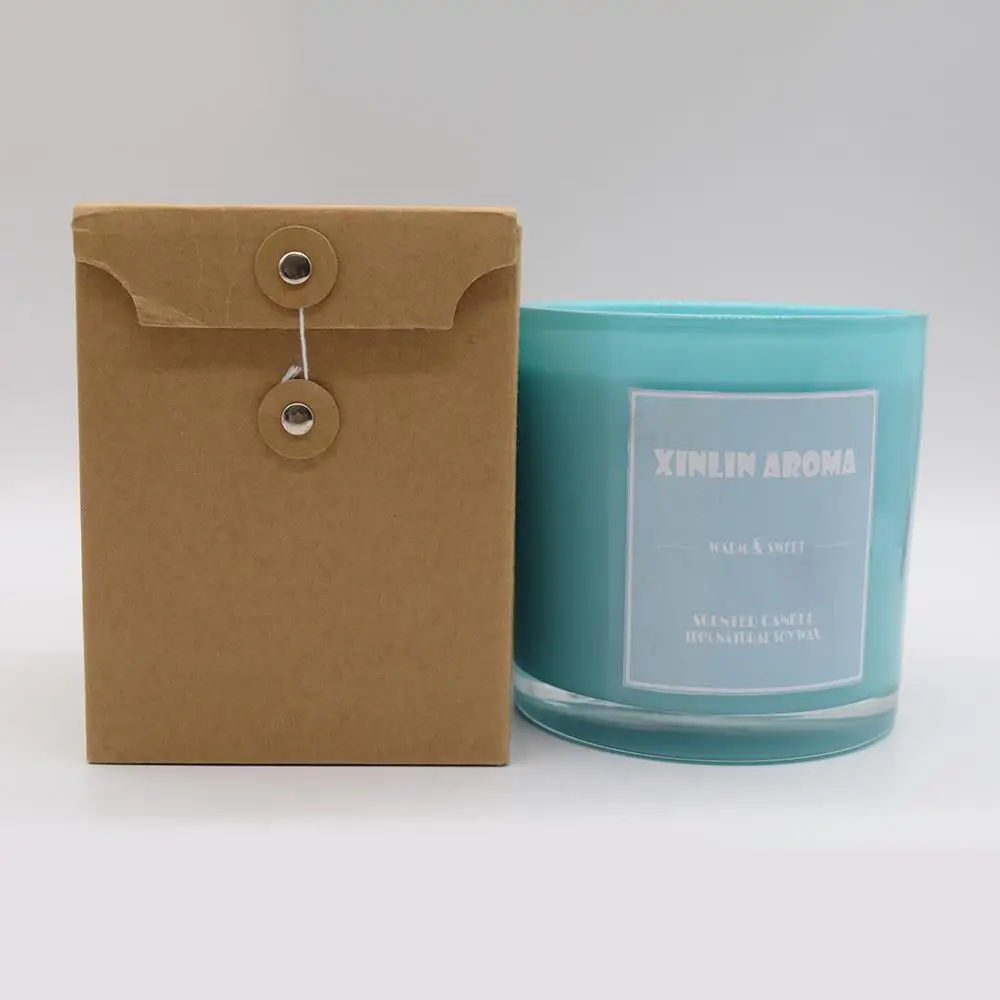 Large size glass jar scented candles Long time Burning  Wood Wick Soy wax  aromatheropy  candle