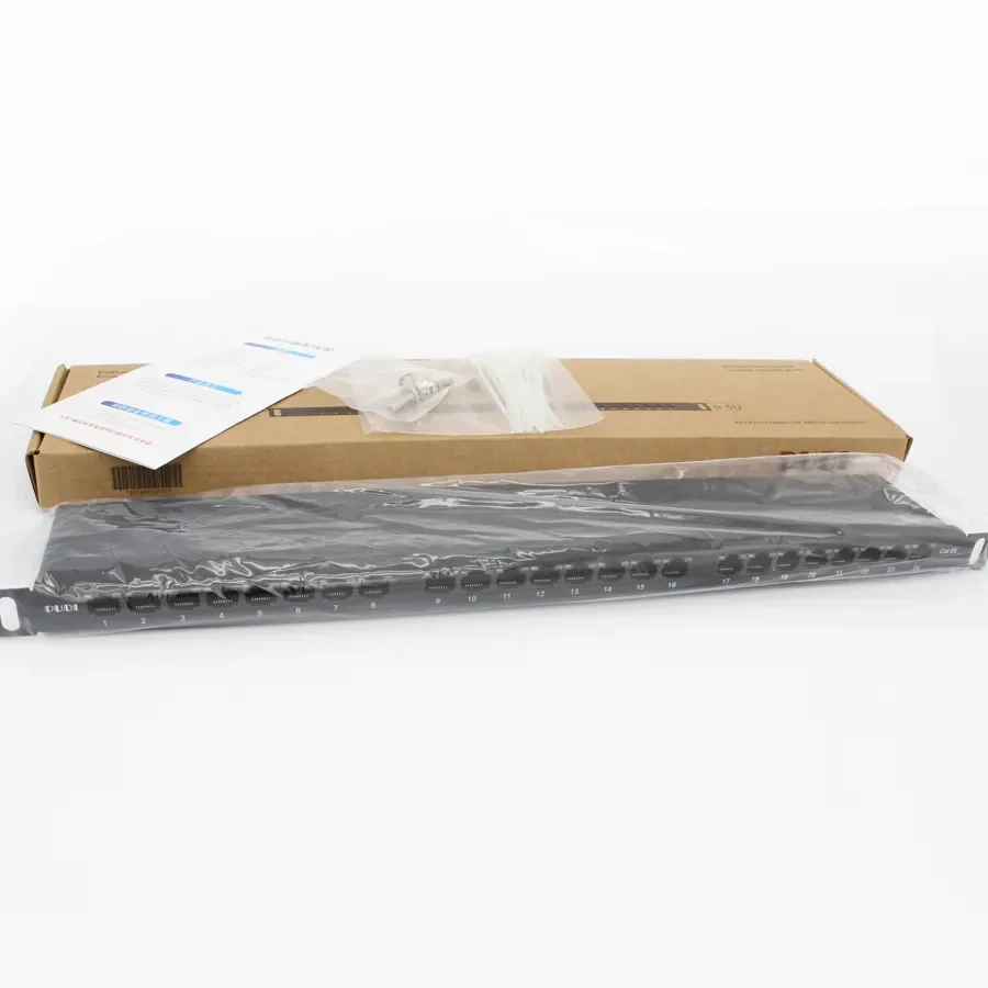 Новый продукт 0.5U Cat 5E 24 порта коммутационная панель Keystone Utp Rj45 48 портов со