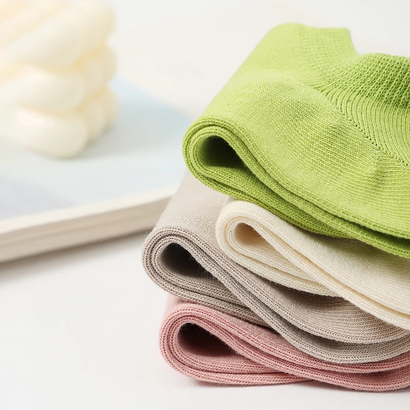 Ready To Ship Candy Colors Casual Breathable Ladies Cotton Ankle Women Socks