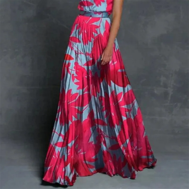 Summer Sexy Women Clothe Large Size Hanging Band Pine Beach Solid Color Pleats Dress Clothes For Women