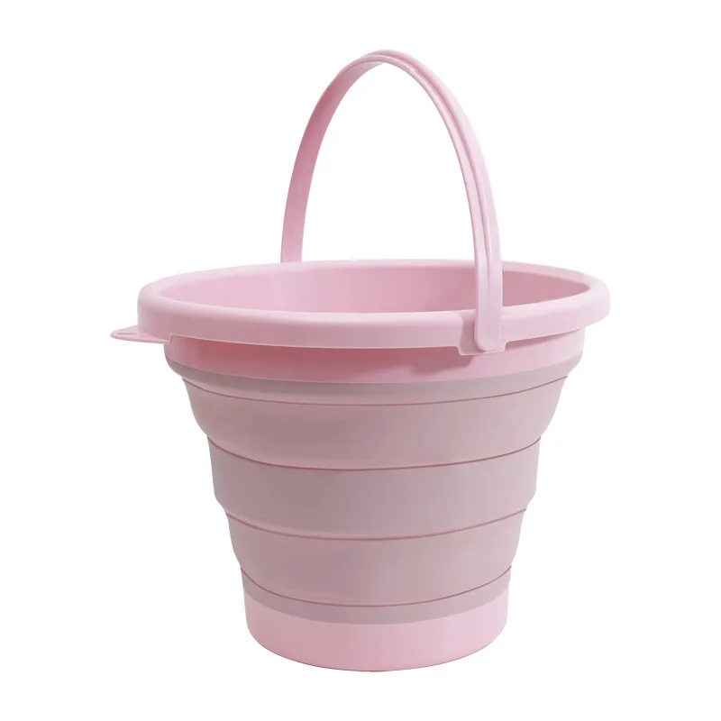 Hot Sale Portable Folding Bucket Silicone Plastic Car Bucket Children Fishing Bucket Travel Home Multifunctional