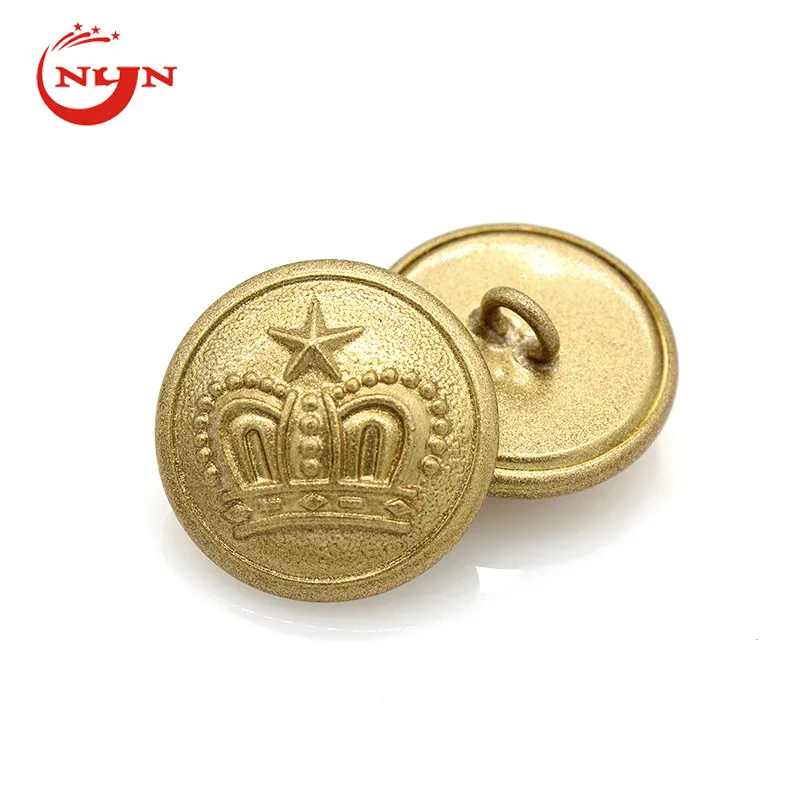 Hot Sale Brass Sewing Buttons Royal Bee Uniform Button Embossed Shank Buttons With Logos