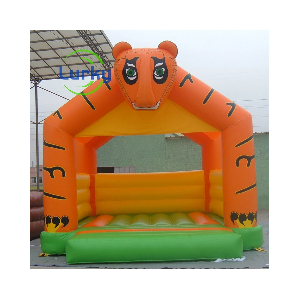 Tiger Party Inflatable Bouncy Kids Bouncer House Popular Jumping Inflatable Bounce For Commercial