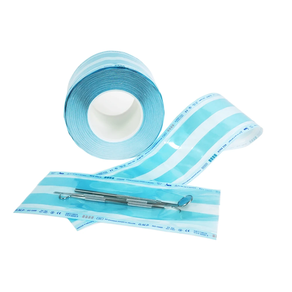 High Quality Disposable Medical Sterilization Gusseted Reel Pouch Autoclave Packaging