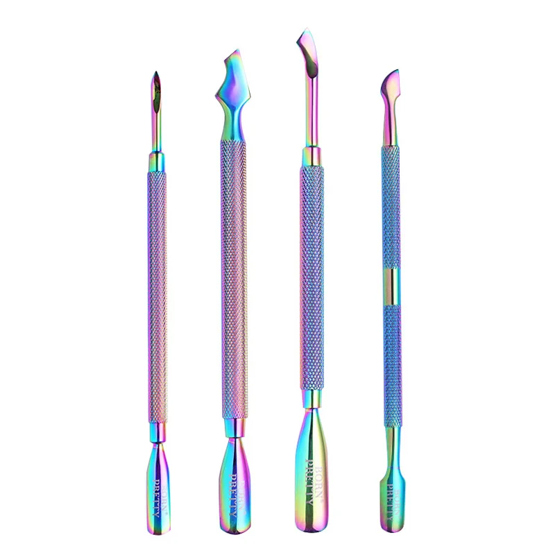 
 Двухсторонний толкатель для кутикулы, инструмент для удаления кутикулы из нержавеющей стали для дизайна ногтей  