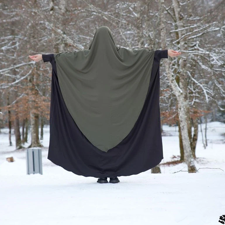 Modest Khimar Hijab Abaya solid color Nida Jilbab Arab Plus Size Bat Sleeves Burka Niqab Muslim Women Prayer Dress
