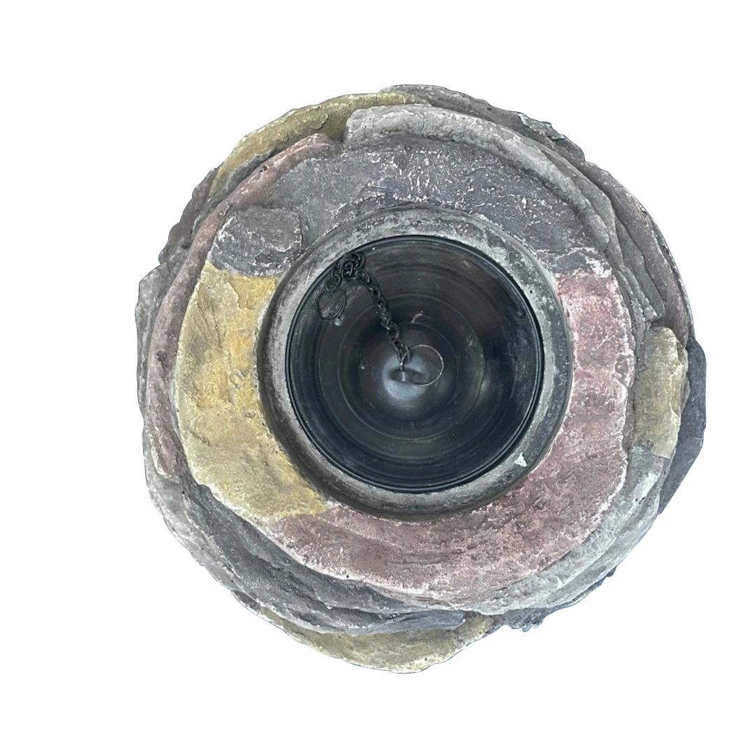 Wholesale firepits Portable Concrete Clean Energy Round Fire Bowl Table Bio Ethanol Tabletop Fireplace