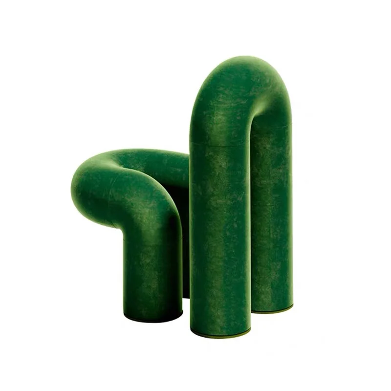 Designer fiberglass reinforced plastic special-shaped leisure chair creative bending unique shape leisure dining chair