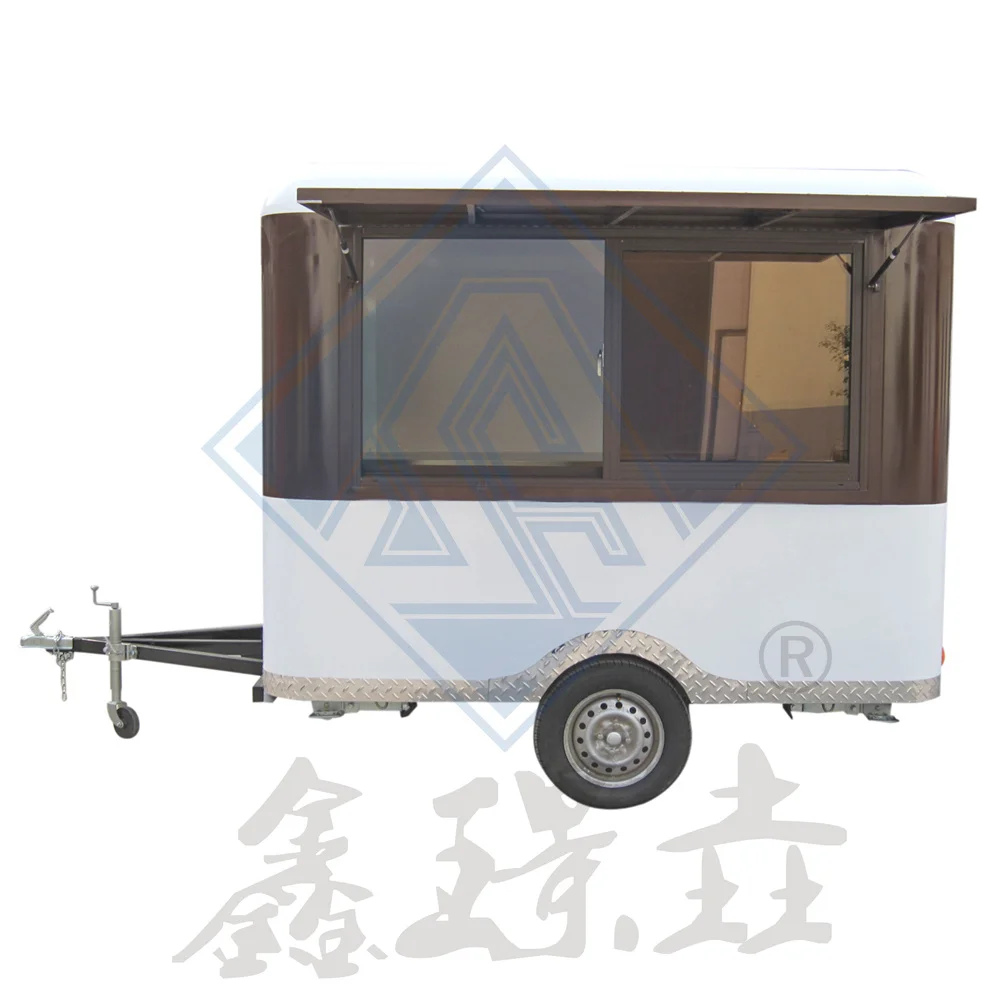 Commercial Multifunctional Square Truck Electric Breakfast Cold Drinks Night Market Stall Food Truck Mobile Fast Food Truck