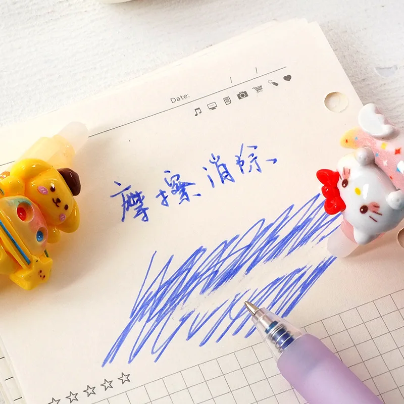 Ready to Ship Japanese Cartoon Sanrioed Press 3D Resin Erasable Blue Gel Pen Water Pen
