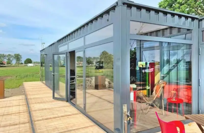 Fashionable, Modular,high Quality Corrugated Flat Pack Containers House Prefabricated Steel Mobile Coffee Shop Customized Modern