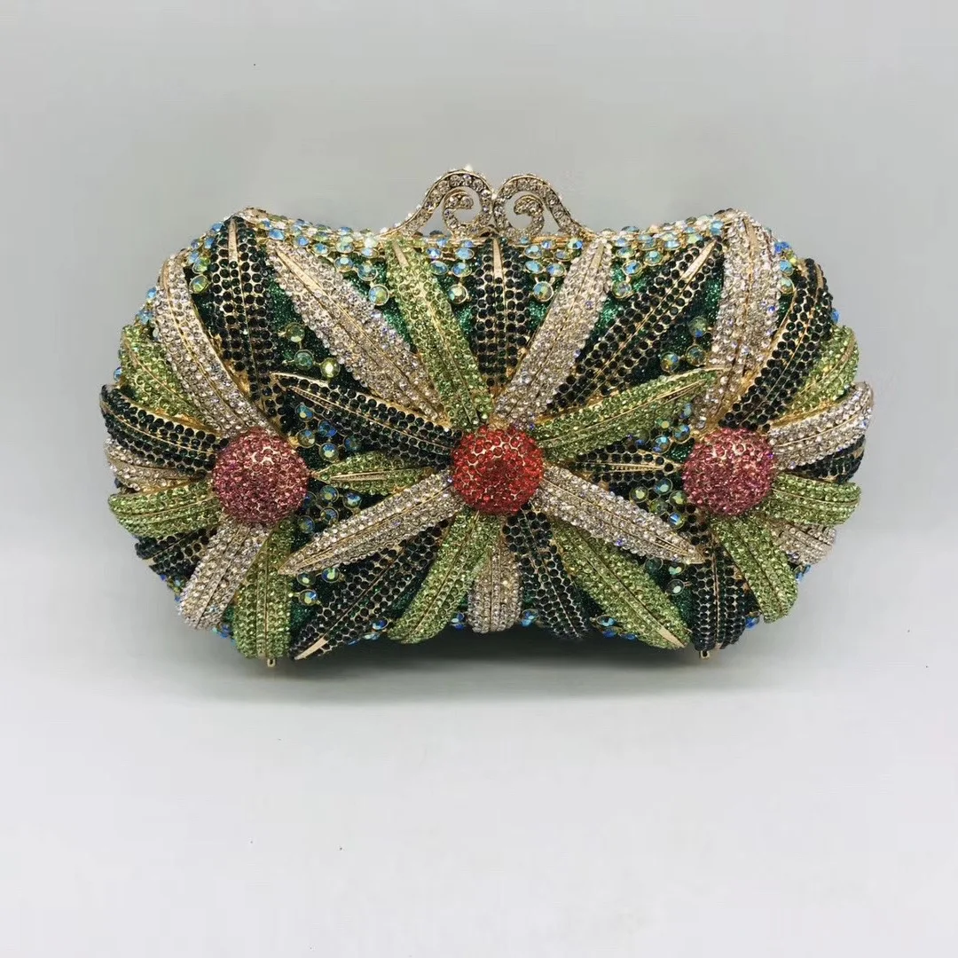 China Factory Wholesales Luxury Crystal Rhinestone Clutch Evening Bag for Formal Party Diamond