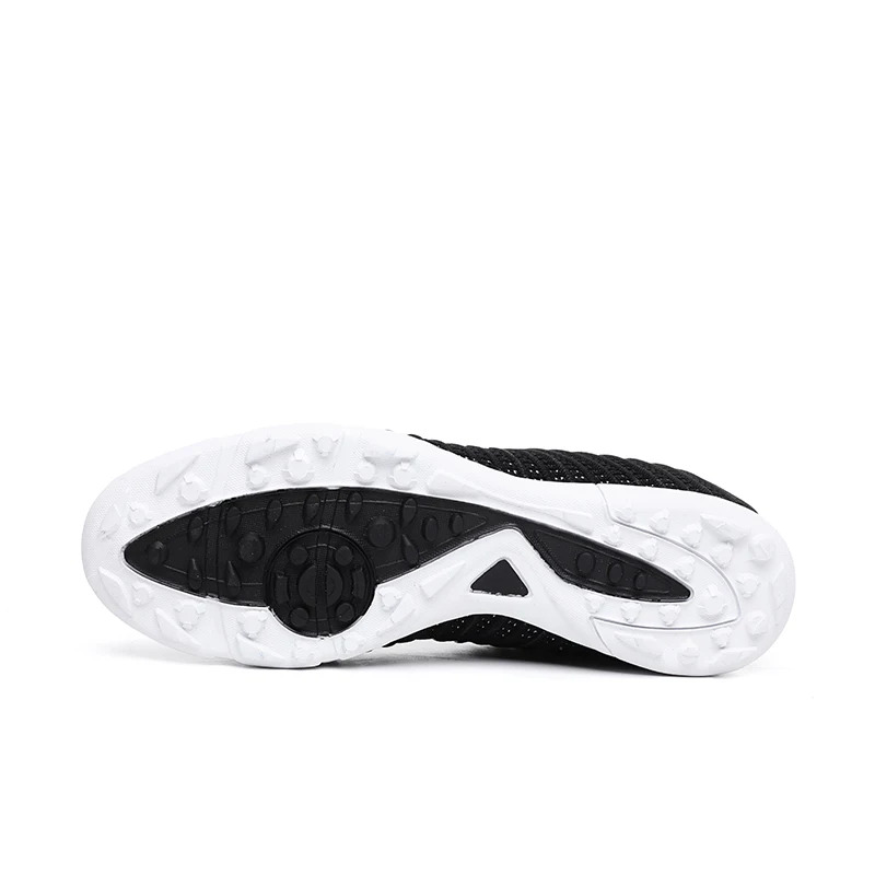 
2019 China Wholesale Mesh Upper Low MOQ Breathable Athletic Sneakers Red Cheap Indoor Soccer Shoes Football 