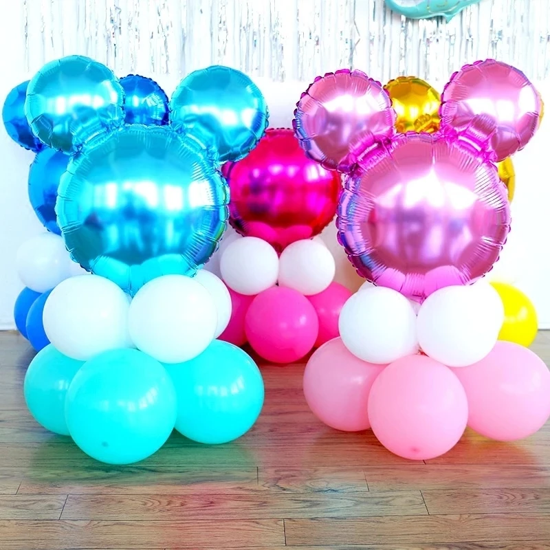 Cartoon animal head aluminum foil balloon large Mickey head Minnie head nylon aluminum foil balloon