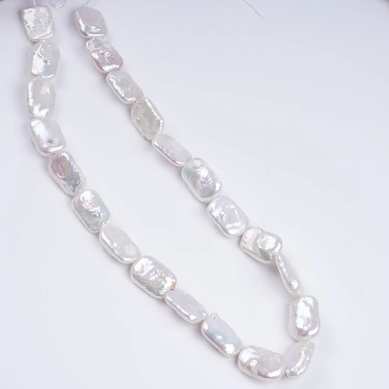 Natural Pearls Wholesale 11-12mm 16-18mm Long Square Shape Fresh Water Pearls For Jewelry Making