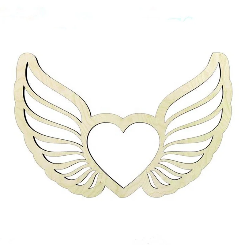 Heart wings cut out craft blanks suppliers handi craft