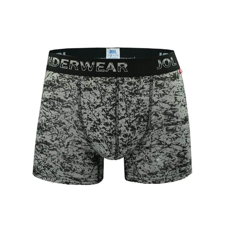 Silver Fiber Personalize 95% Bamboo/ 5% Spandex Men Underwear Set Black Boxer With Trunk