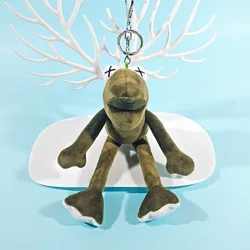 Plush Doll Frog Bell Keychain Cartoon Cute Fun Trend Pendant for Unisex Accessories Birthday Gift Exquisite New
