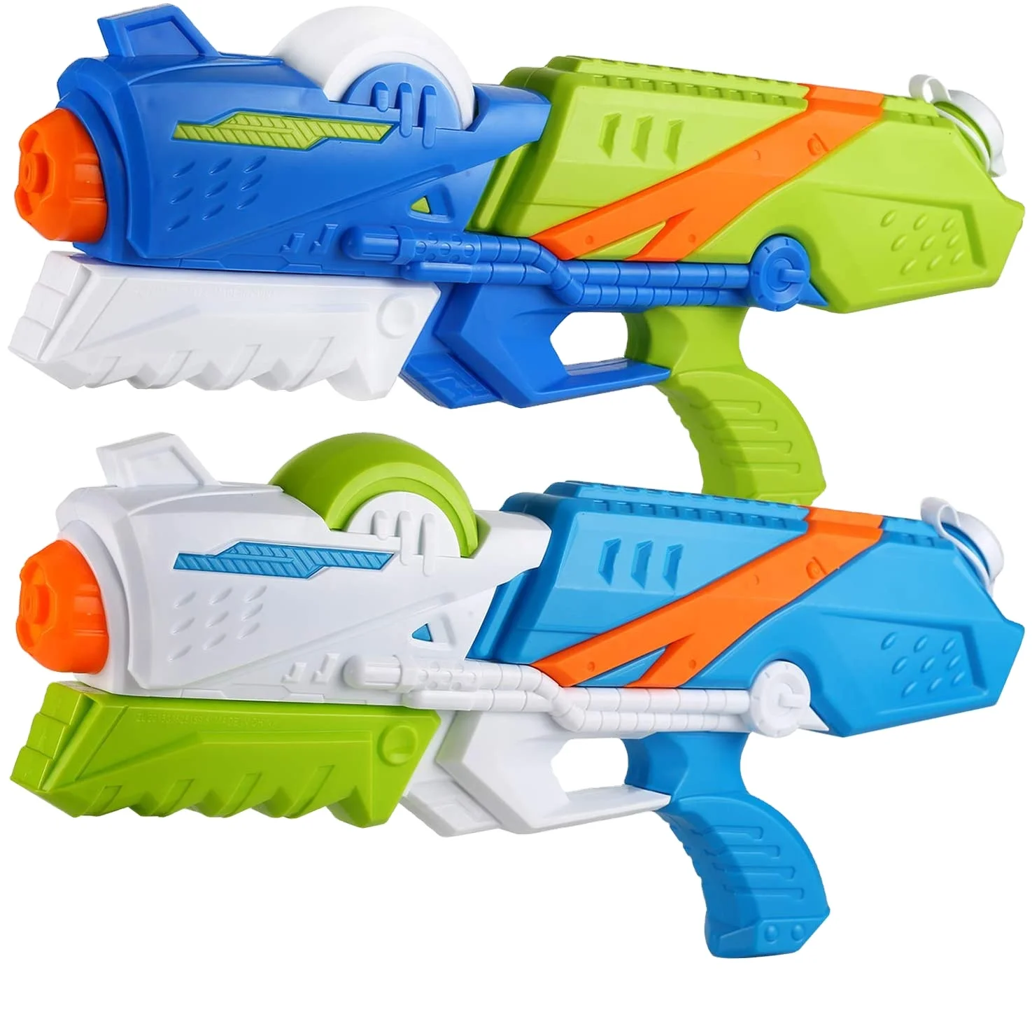 1000ML Water Blasting Gun Pump Pressure Water Soaker Squirt Guns Blaster Toys Water for Kids, Shoot 9M
