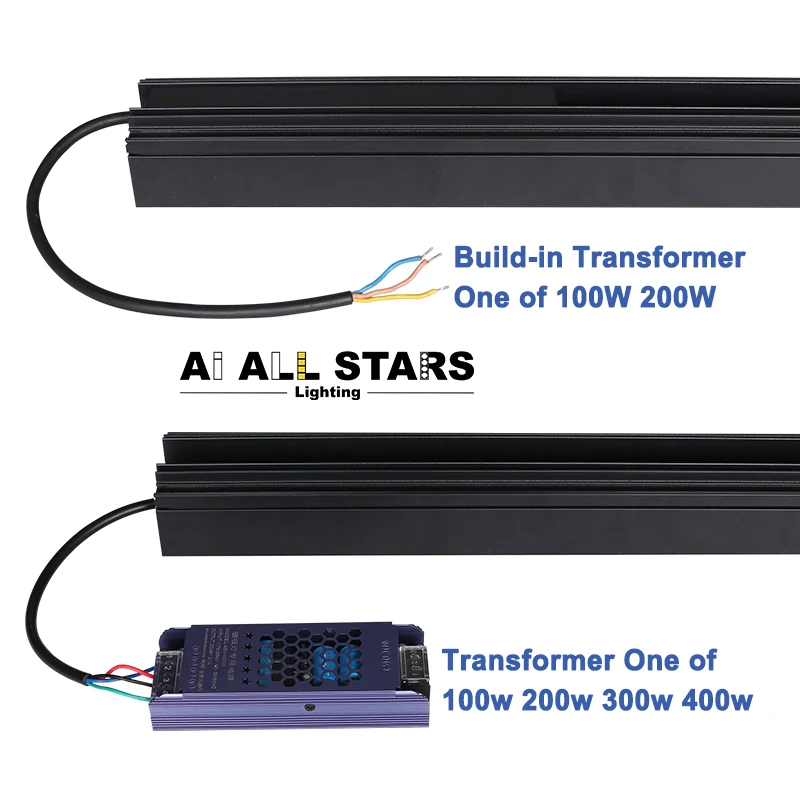 1m 2m 3m Stretch PVC Ceiling Aluminium Profile for 48V Led Magnetic Track Lighting System