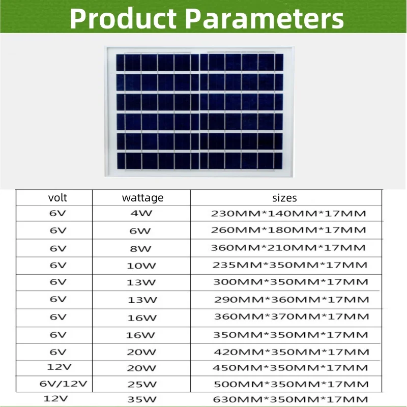 Outdoor Solar Panel 18V32V Power Generation System High Conversion Rate Monocrystalline Polysilicon